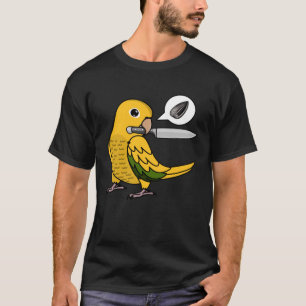 Messenpapegaai wil zaden in Golden Conure T-shirt