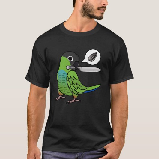Messenpapegaai wil zaden in Nanday Conure T-shirt (Voorkant)