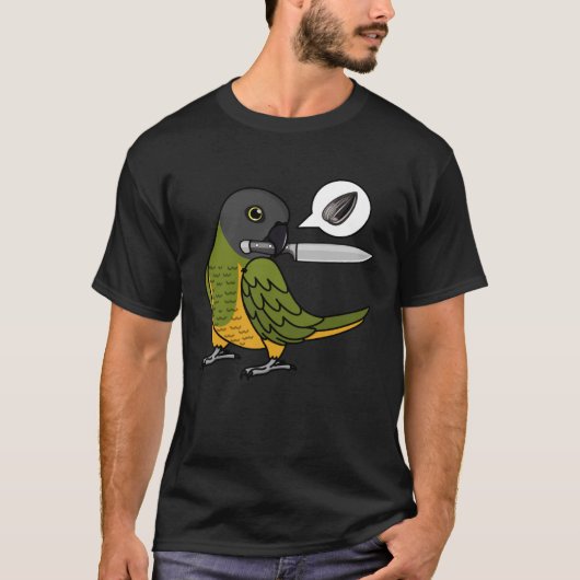 Messenpapegaai wil zaden in Senegal Parrot T-shirt (Voorkant)