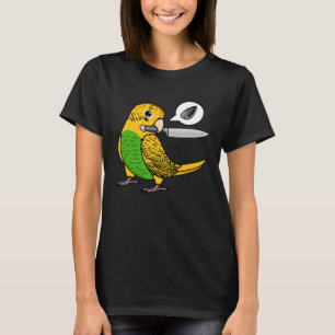 Messenpapegaai wil zaden in Yellow Budgie Budgerig T-shirt