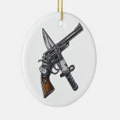 Messer Pistole knife gun Keramisch Ornament (Rechts)