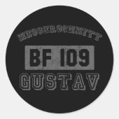 Messerschmitt BF109 Ronde Sticker (Voorkant)