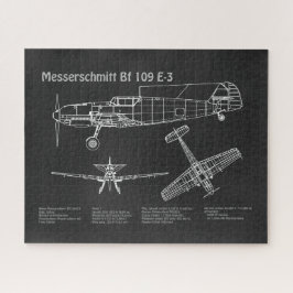 Messerschmitt Bf 109 - Blauwdruk PD van het vliegt Legpuzzel