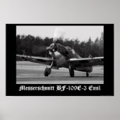 Messerschmitt Bf-109 E-3 Emil Poster (Voorkant)