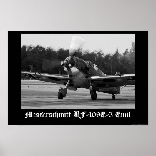 Messerschmitt Bf-109 E-3 Emil Poster (Voorkant)