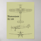 Messerschmitt Bf. 109 Poster (Voorkant)