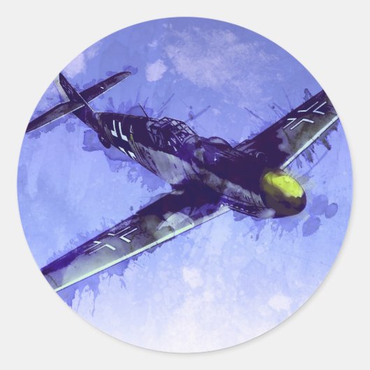 Messerschmitt Bf. 109 Ronde Sticker (Voorkant)