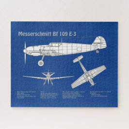 Messerschmitt Bf 109 - Vliegtuigblauwdruk ABD Legpuzzel