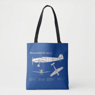 Messerschmitt Bf 109 - Vliegtuigblauwdruk ABD Tote Bag