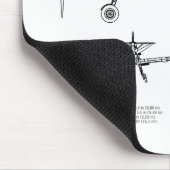 Messerschmitt Bf 109 - Vliegtuigblauwdruk BD Muismat (Hoek)