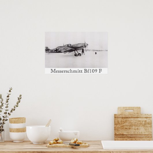 Messerschmitt Bf-109F Poster (Keuken)