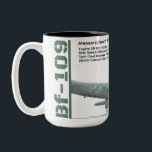 Messerschmitt Bf 109G-2 Tweekleurige Koffiemok<br><div class="desc">Messerschmitt Bf 109G-2 vliegtuig zoals in detail beschreven op mijn YouTube-kanaal GregsAirplanesandAutomobiles.</div>