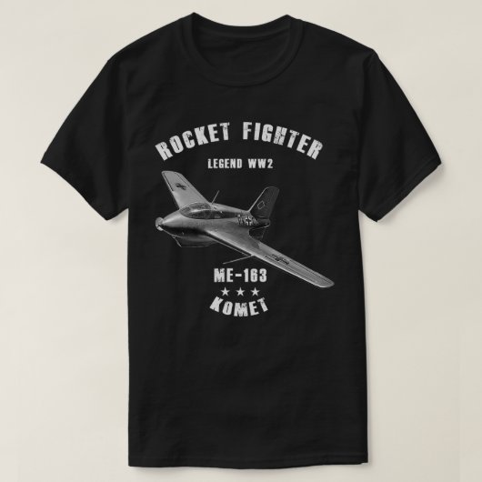 Messerschmitt me 163 Komet Militaire Rocket Fighte T-shirt (Design voorkant)