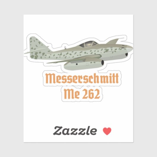 Messerschmitt ME 262 Duits WO2-vliegtuig Sticker (Vel)