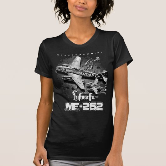 Messerschmitt ME-262 Luftwaffe Vliegtuig T-shirt (Voorkant)