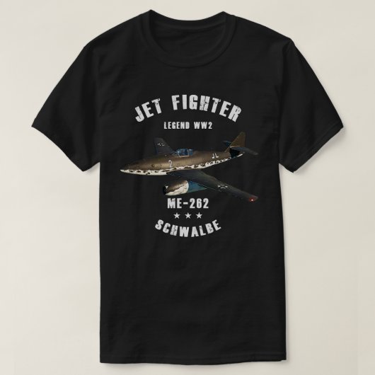 Messerschmitt Me 262 Schwalbe Militaire straaljage T-shirt (Design voorkant)