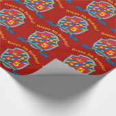 messghts shield jongens 5e verjaardag inpakpapier (Hoek)