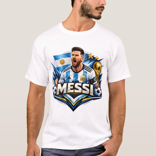 Messi 10 Voetbal Legenda Graphic T-Shirt – (Voorkant)