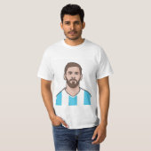 Messi en Argentijnse fans T-shirt (Voorkant volledig)