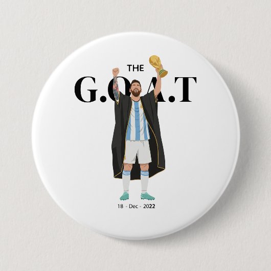 Messi World Cup Champion  Ronde Button 7,6 Cm (Voorkant)