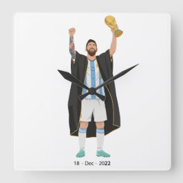 Messi World Cup Champion  Vierkante Klok