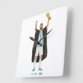 Messi World Cup Champion Vierkante Klok (Hoek)