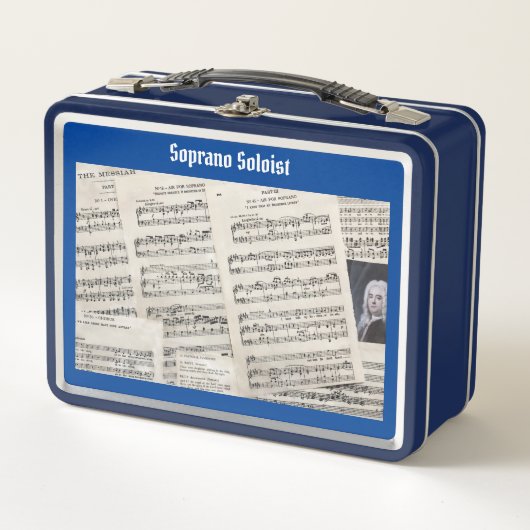 Messiah Soprano Solist Metal Lunchbox van Händel (Voorkant)