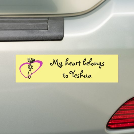 Messianic Heart Sticker (Op auto)