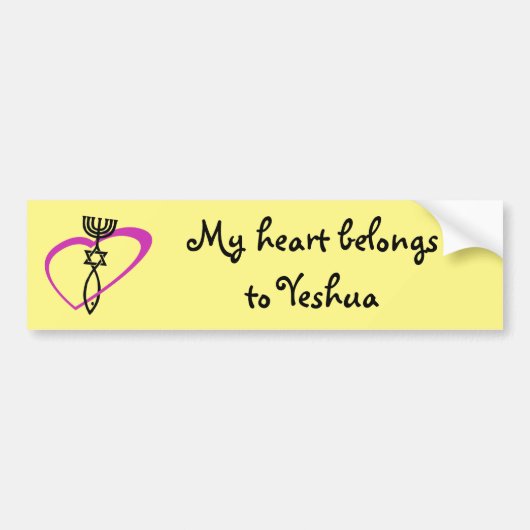 Messianic Heart Sticker (Voorkant)