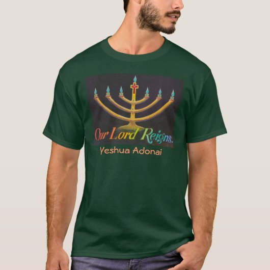 Messianic Menorah Shirt (Voorkant)