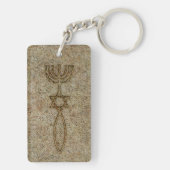 Messianic Seal Stone Sleutelhanger (achterkant)