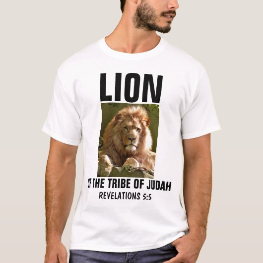 Messianische joodse t-shirts, LION OF JUDAH T-shirt (Voorkant)