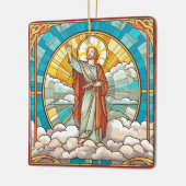 Messias in Glas in lood Kerst Keramisch Ornament (Links)