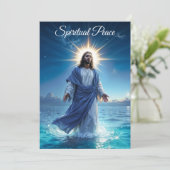 Messias Jezus Christus genade en sereniteit kunst Kaart (Staand voorkant)
