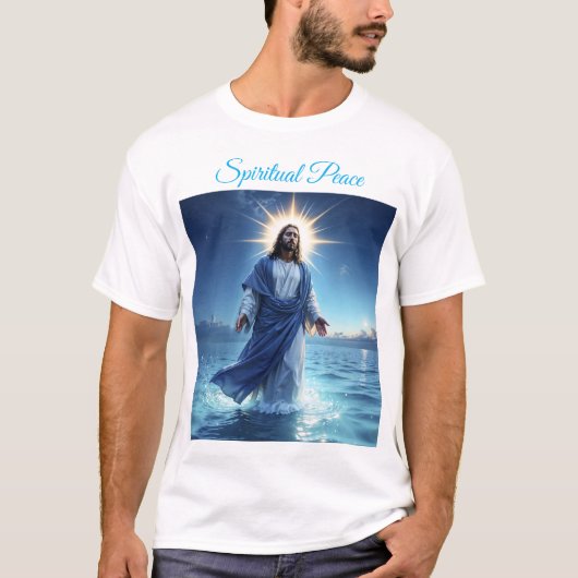 Messias Jezus Christus genade en sereniteit kunst T-shirt (Voorkant)
