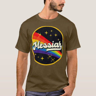 Messias regenboog in ruimte  stijl t-shirt