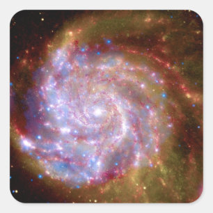 Messier 101 Spiraalstelsel - Hubble Telescoop Foto Vierkante Sticker