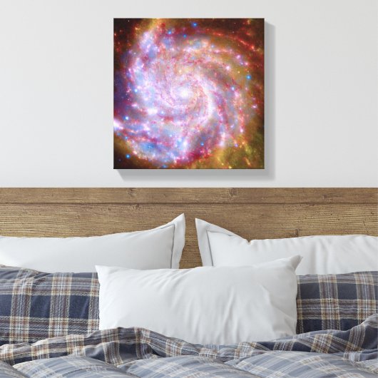 Messier 101 Spiral Galaxy - Hubble Telescope Foto Canvas Afdruk (Insitu (Slaapkamer))