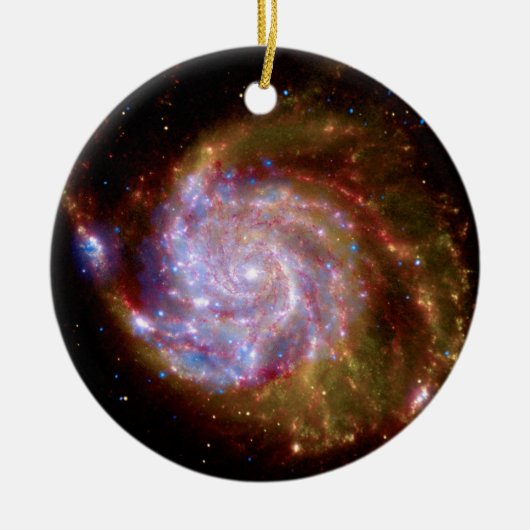 Messier 101 Spiral Galaxy - Hubble Telescope Foto Keramisch Ornament (Voorkant)