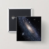 Messier 31, de Grote Melkweg in Andromeda Vierkante Button 5,1 Cm (Voorkant /achterkant)