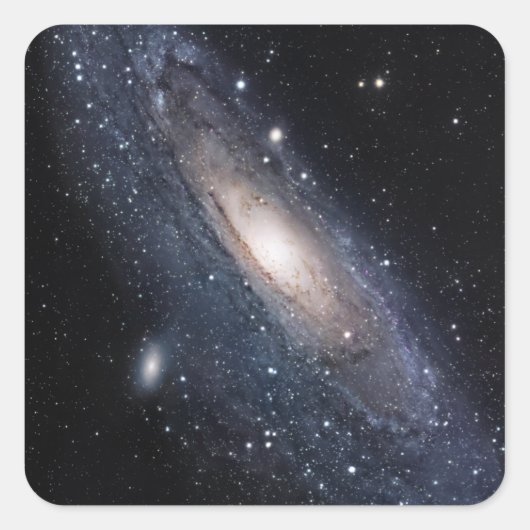 Messier 31, de Grote Melkweg in Andromeda Vierkante Sticker (Voorkant)