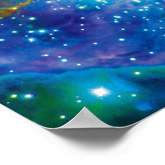 Messier 42 Orion Nebula Infrarood ESO Ruimtefoto Poster (Hoek)