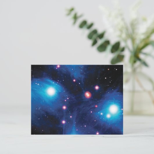 Messier 45 Pleiades Star Cluster NASA Space Photo Briefkaart (Staand voorkant)