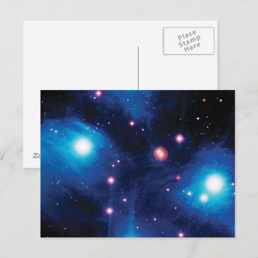 Messier 45 Pleiades Star Cluster NASA Space Photo Briefkaart (Voorkant / Achterkant)