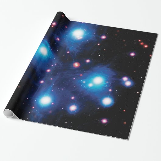 Messier 45 Pleiades Star Cluster NASA Space Photo Cadeaupapier (Uitgerold)