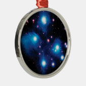Messier 45 Pleiades Star Cluster NASA Space Photo Metalen Ornament (Rechts)