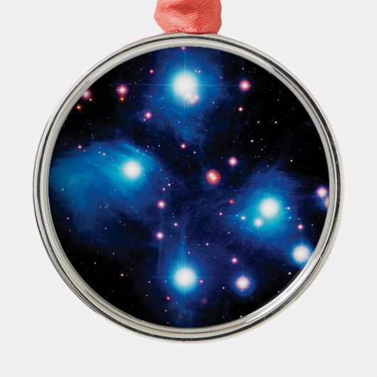 Messier 45 Pleiades Star Cluster NASA Space Photo Metalen Ornament (Voorkant)