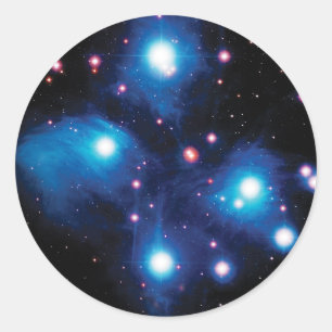 Messier 45 Plejaden Sterrenhoop NASA Ruimtefoto Ronde Sticker