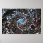 Messier 74 (M74) Galaxy | NGC 628 | MIRI | JWST Poster (Voorkant)