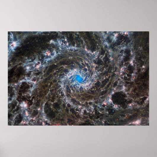 Messier 74 (M74) Galaxy | NGC 628 | MIRI | JWST Poster (Voorkant)